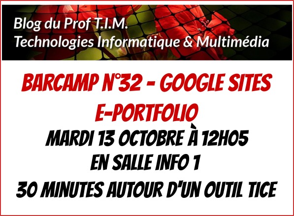 Barcamp n°32 : Google Sites & E-portfolio