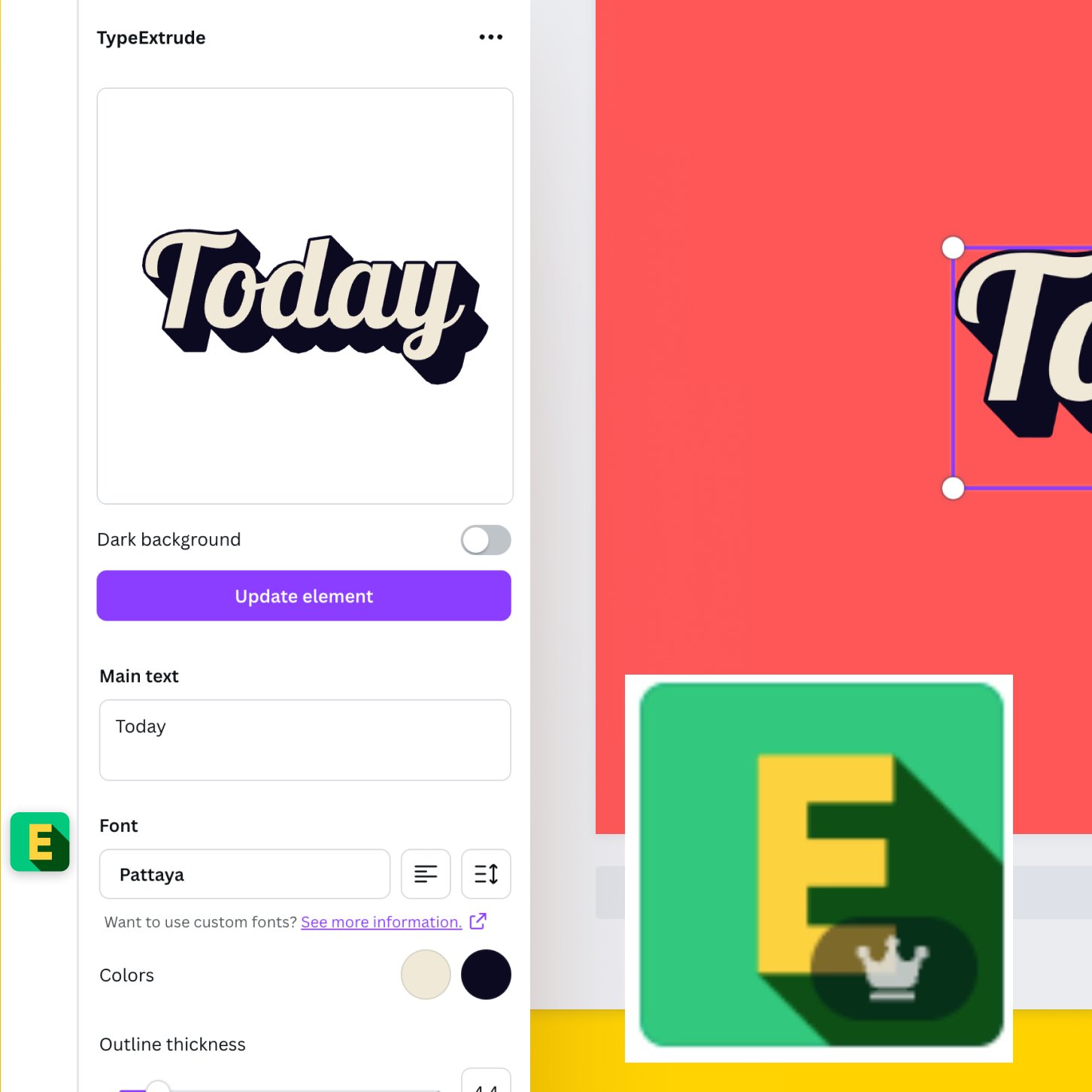 Tuto vidéo : Utiliser l&rsquo;application TexteExtrude dans Canva Éducation (texte avec effet 3D)